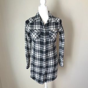 Roots Black and White Plaid Dress